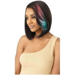 Outre Color Bomb Synthetic HD Lace Front Wig - Savina -Beauty Exchanges outre color bomb synthetic hd lace front wig savina 977348