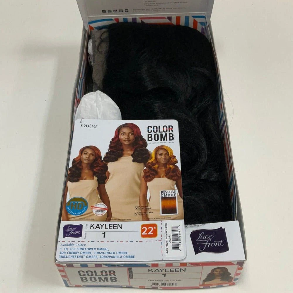 Outre Color Bomb Synthetic HD Lace Wig - Kayleen 13 Outre Color Bomb Synthetic HD Lace Wig - Kayleen - Image 11