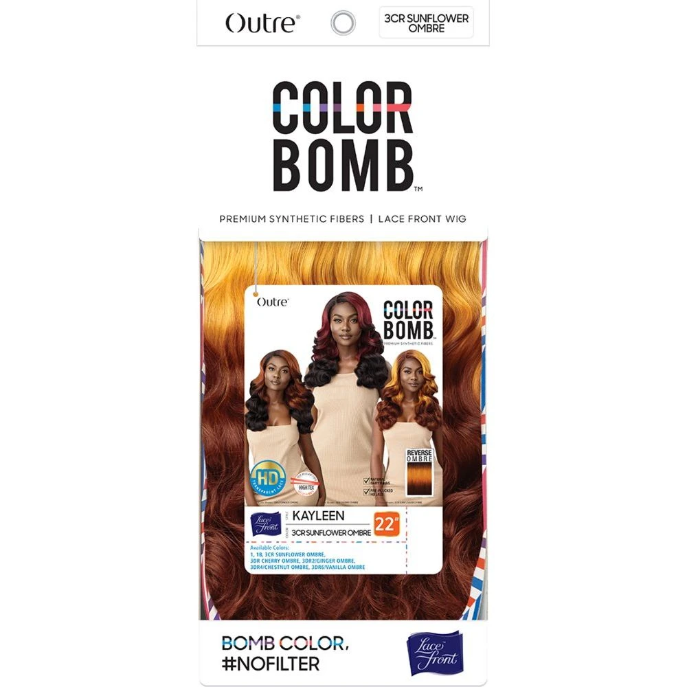 Outre Color Bomb Synthetic HD Lace Wig - Kayleen 10 Outre Color Bomb Synthetic HD Lace Wig - Kayleen - Image 8