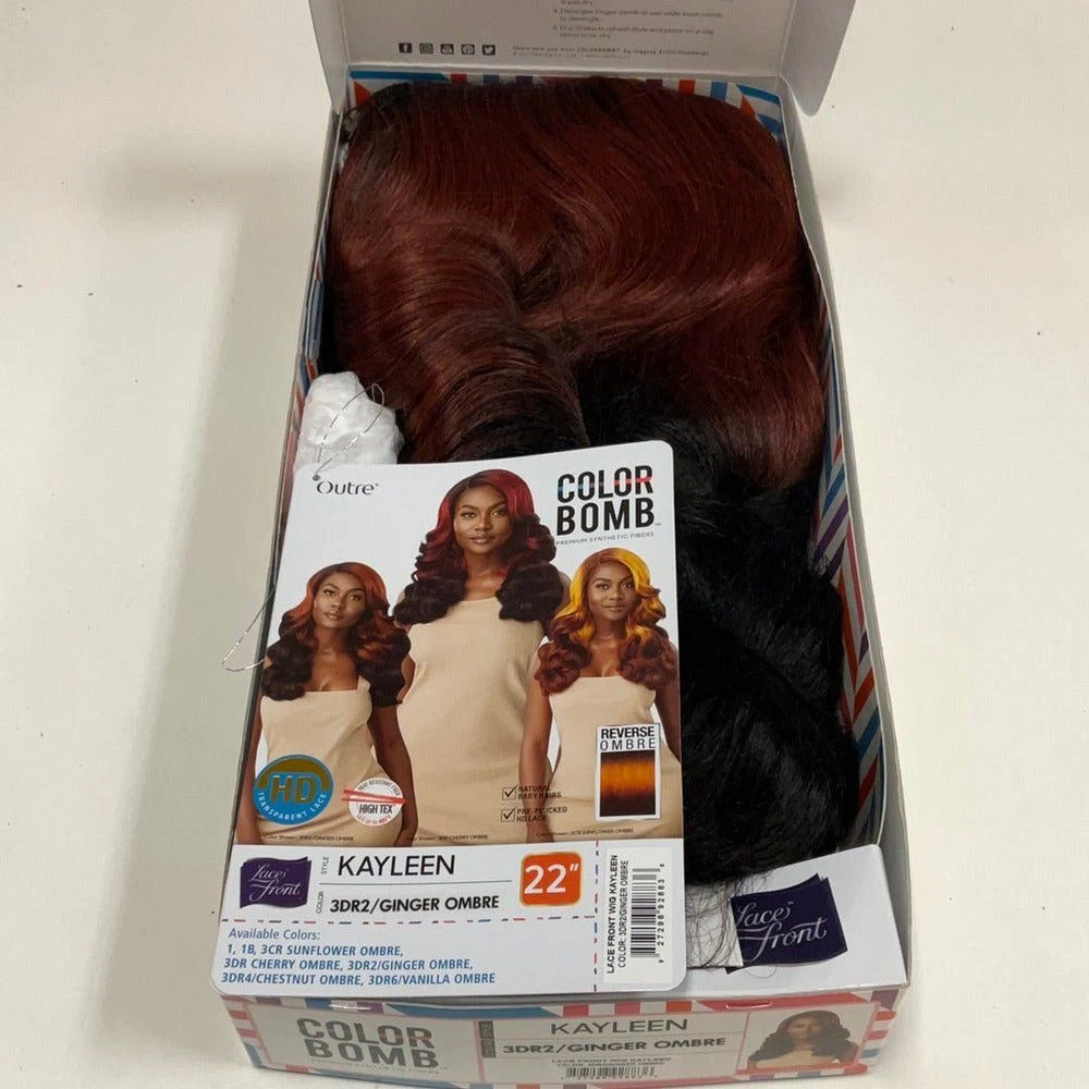 Outre Color Bomb Synthetic HD Lace Wig - Kayleen 14 Outre Color Bomb Synthetic HD Lace Wig - Kayleen - Image 12