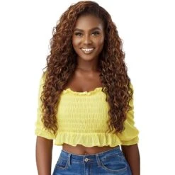 Outre Converti-Cap Synthetic Half Wig - Wet & Wavy Beach Beauty