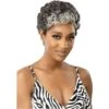 Outre Fab & Fly Cull Cap Wig Gray Glamour Human Hair Full Wig - Dina