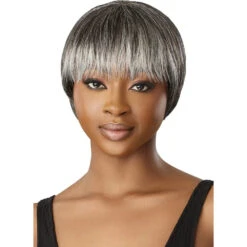 Outre Fab & Fly Cull Cap Wig Gray Glamour Human Hair Full Wig - Zaida -Beauty Exchanges outre fab fly cull cap wig gray glamour human hair full wig zaida 635723
