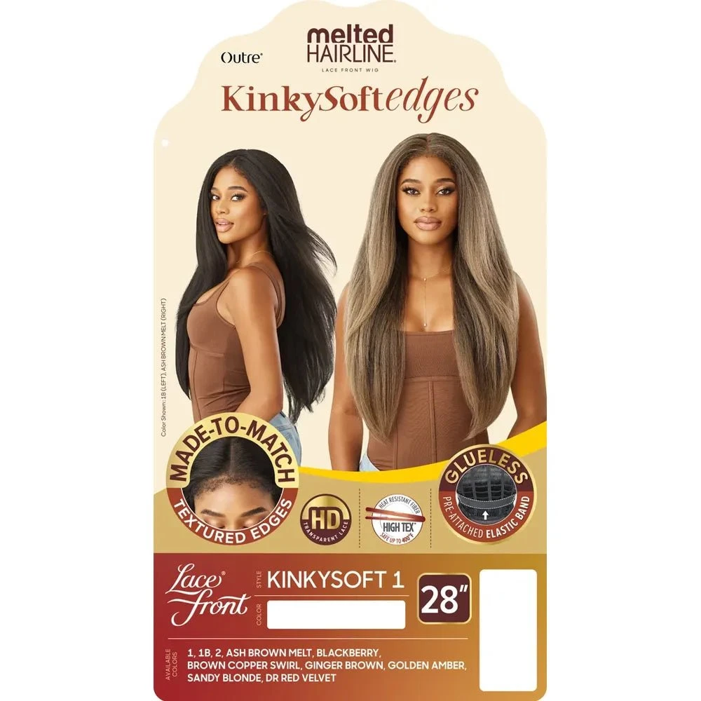 Outre Melted Hairline Kinky Soft Edges HD Lace Front Wig - Kinky Soft 1 9 Outre Melted Hairline Kinky Soft Edges HD Lace Front Wig - Kinky Soft 1 - Image 7
