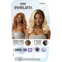 Outre Melted Hairline Swirlista HD Synthetic Lace Front Wig- SWIRL 108 -Beauty Exchanges outre melted hairline swirlista hd synthetic lace front wig swirl 108 577027