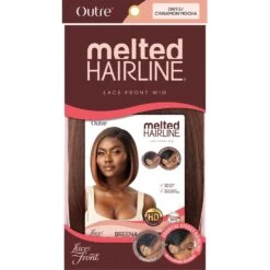 Outre Melted Hairline Synthetic HD Lace Front Wig - Breena -Beauty Exchanges outre melted hairline synthetic hd lace front wig breena 758035