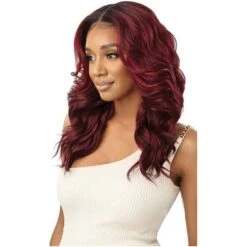 Outre Melted Hairline Synthetic HD Lace Front Wig - Dione -Beauty Exchanges outre melted hairline synthetic hd lace front wig dione 704780