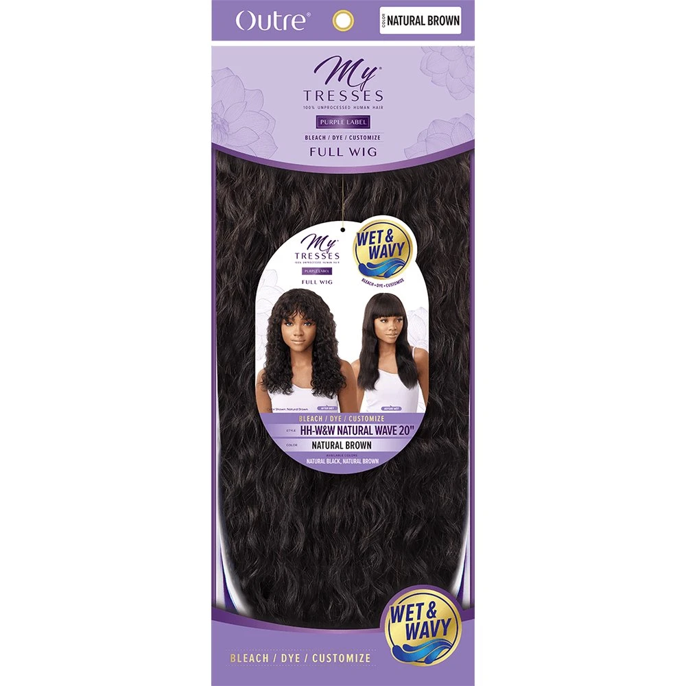 Outre MyTresses Purple Label 100% Human Hair Wet & Wavy Full Wig - Natural Curly 20" 8 Outre MyTresses Purple Label 100% Human Hair Wet & Wavy Full Wig - Natural Curly 20" - Image 6