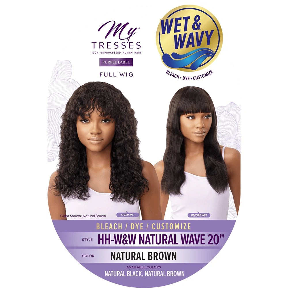 Outre MyTresses Purple Label 100% Human Hair Wet & Wavy Full Wig - Natural Curly 20" 7 Outre MyTresses Purple Label 100% Human Hair Wet & Wavy Full Wig - Natural Curly 20" - Image 5