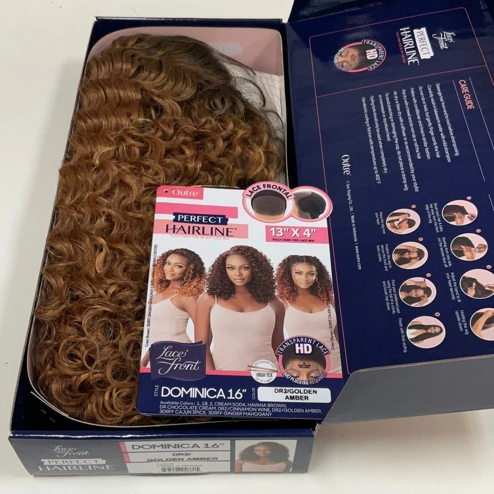 Outre Perfect Hairline 13x4 HD Synthetic Lace Front Wig - Dominica 16" 9 Outre Perfect Hairline 13x4 HD Synthetic Lace Front Wig - Dominica 16" - Image 7