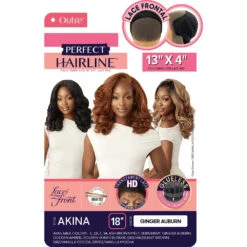 Outre Perfect Hairline 13x6 Synthetic HD Lace Front Wig - Akina -Beauty Exchanges outre perfect hairline 13x6 synthetic hd lace front wig akina 140920