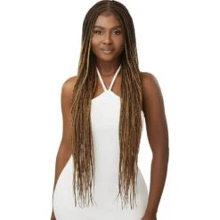 Outre Pre-Braided Fully Hand-Tied Whole Lace Wig Knotless Box Braids 36"