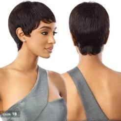 Outre Premium Duby Human Hair Wig - HH Asula -Beauty Exchanges outre premium duby wig hh asula 100 human hair pre bumped pixie cut 278981
