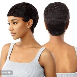 Outre Premium Duby Human Hair Wig - HH Scottie -Beauty Exchanges outre premium duby wig hh scottie 100 human hair pre bumped pixie cut 972445