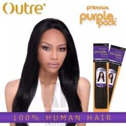 Outre Premium Purple Pack Yaki Human Hair – 10"