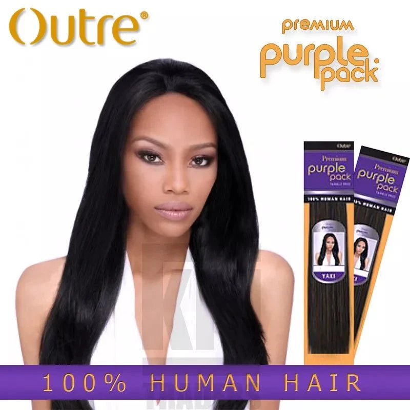 Outre Premium Purple Pack Yaki Human Hair – 10" 3 Outre Premium Purple Pack Yaki Human Hair – 10"
