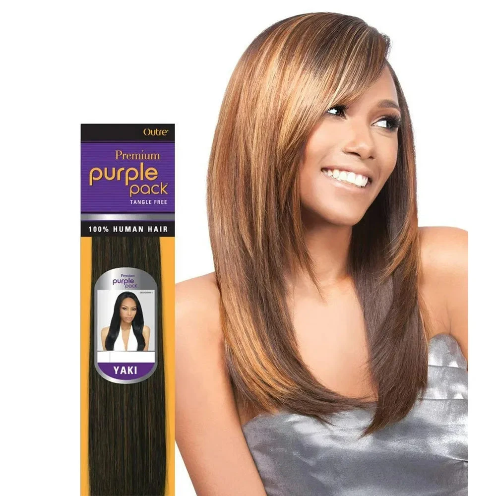 Outre Premium Purple Pack Yaki 100% Human Hair – 20" 4 Outre Premium Purple Pack Yaki 100% Human Hair – 20" - Image 2