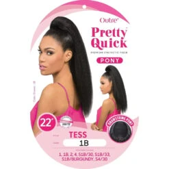 Outre Pretty Quick Premium Synthetic Drawstring Ponytail - Tess -Beauty Exchanges outre pretty quick premium synthetic drawstring ponytail tess 722510