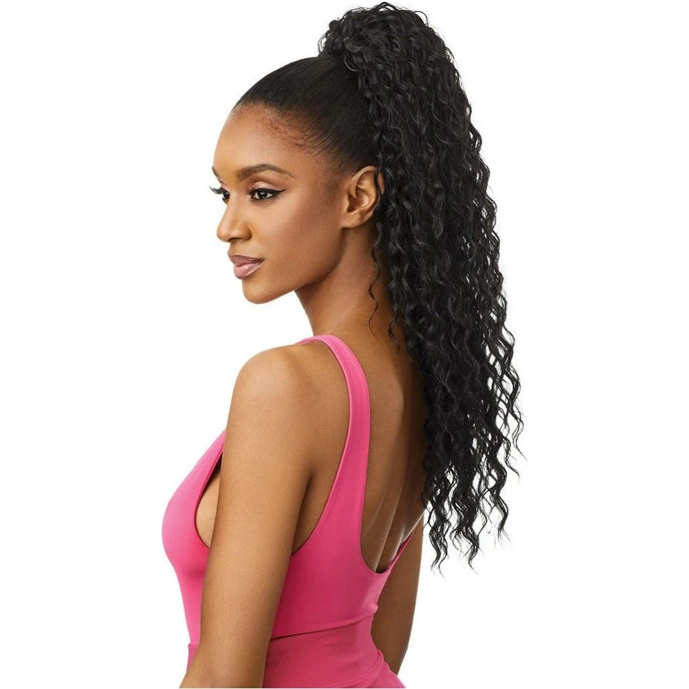 Outre Pretty Quick Synthetic Drawstring Ponytail - Deep Curl 24" 5 Outre Pretty Quick Synthetic Drawstring Ponytail - Deep Curl 24" - Image 3