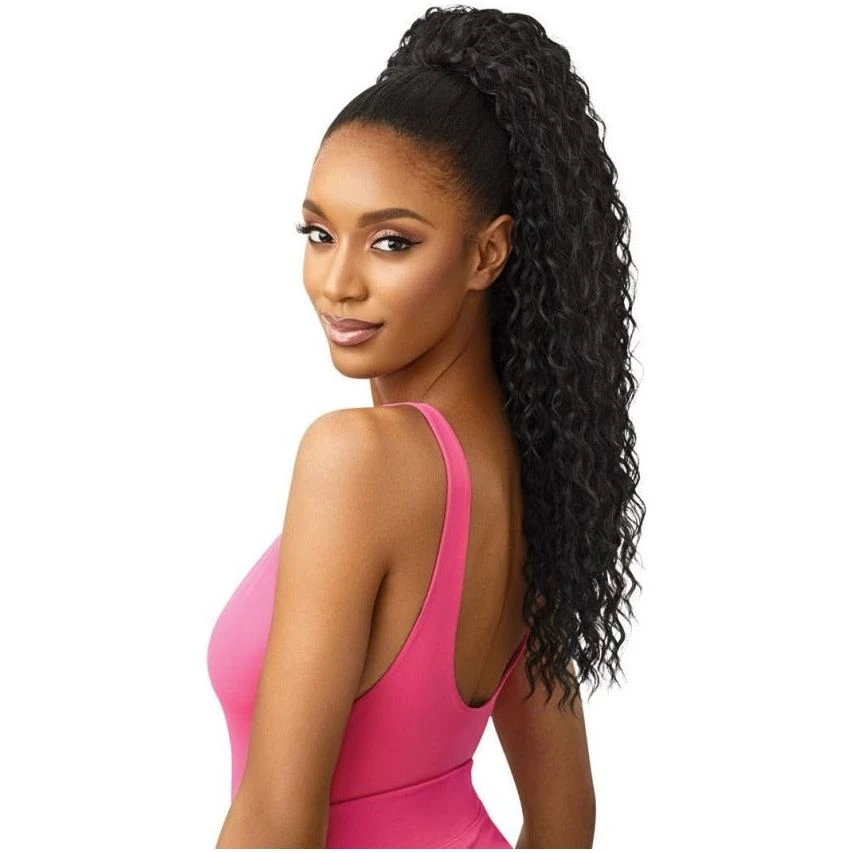 Outre Pretty Quick Synthetic Drawstring Ponytail - Deep Curl 24" 6 Outre Pretty Quick Synthetic Drawstring Ponytail - Deep Curl 24" - Image 4