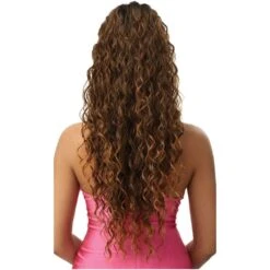 Outre Pretty Quick Beach Wave 28" - Drawstring Ponytail -Beauty Exchanges outre pretty quick wet wavy synthetic drawstring ponytail beach wave 28 649297