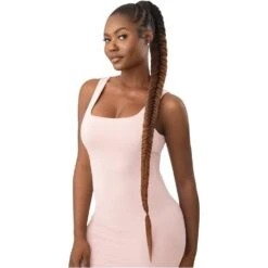 Outre Pretty Quick Wrap Pony Synthetic Ponytail - Natural Braided Fishtail 42"
