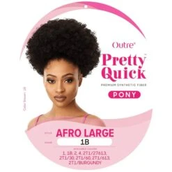 Outre Pretty Quick Wrap Ponytail – Afro Large -Beauty Exchanges outre pretty quick wrap ponytail afro large bold fluffy texture with easy wrap finish big hair fast style 587313