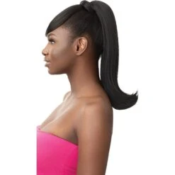 Outre Quick Pony Bang X Pony Synthetic Drawstring Ponytail - Novelia -Beauty Exchanges outre quick pony bang x pony synthetic drawstring ponytail novelia 379534