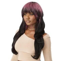Outre WigPop Synthetic Wig - Cyra -Beauty Exchanges outre wigpop synthetic wig cyra loose curls with bangs natural volume pop on style in sweet shades 184547