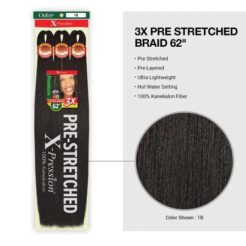 Outre X-Pression 3X Pre-Stretched Kanekalon Braid 62" 5 Outre X-Pression 3X Pre-Stretched Kanekalon Braid 62" - Image 3