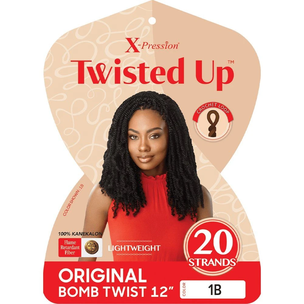 Outre X-Pression Twisted Up Braiding Crochet Hair - Original Bomb Twist 4 Outre X-Pression Twisted Up Braiding Crochet Hair - Original Bomb Twist - Image 2