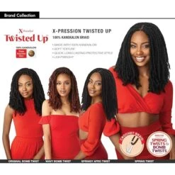 Outre X-Pression Twisted Up Springy Afro Twist Synthetic Crochet Hair 16" -Beauty Exchanges outre x pression twisted up springy afro twist 16 soft lightweight natural texture perfect for twists curls crochet styles 744814
