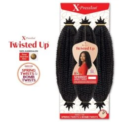 Outre X-Pression Twisted Up Springy Afro Twist Synthetic Crochet Hair 16" -Beauty Exchanges outre x pression twisted up springy afro twist 16 soft lightweight natural texture perfect for twists curls crochet styles 834078
