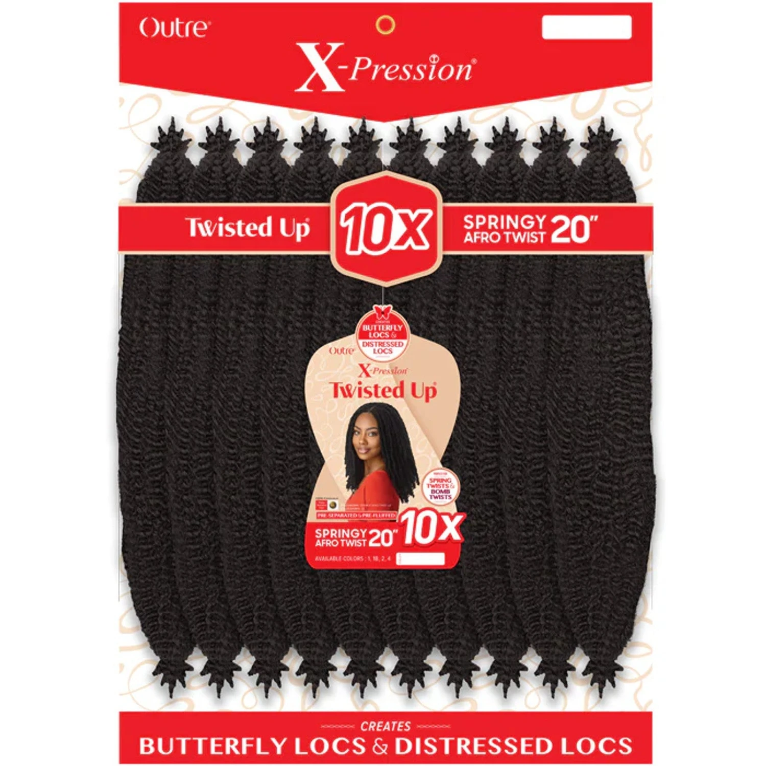 Outre X‑Pression Synthetic Crochet Hair 10x – Springy Afro Twist 20″ 4 Outre X‑Pression Synthetic Crochet Hair 10x – Springy Afro Twist 20″ - Image 2