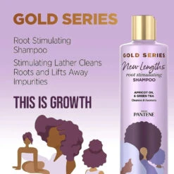 Pantene Gold Series New Length Root Stimulating Shampoo - 8.5 Fl Oz -Beauty Exchanges pantene gold series new length root stimulating shampoo boost growth cleanse the scalp gently 85 fl oz 550254