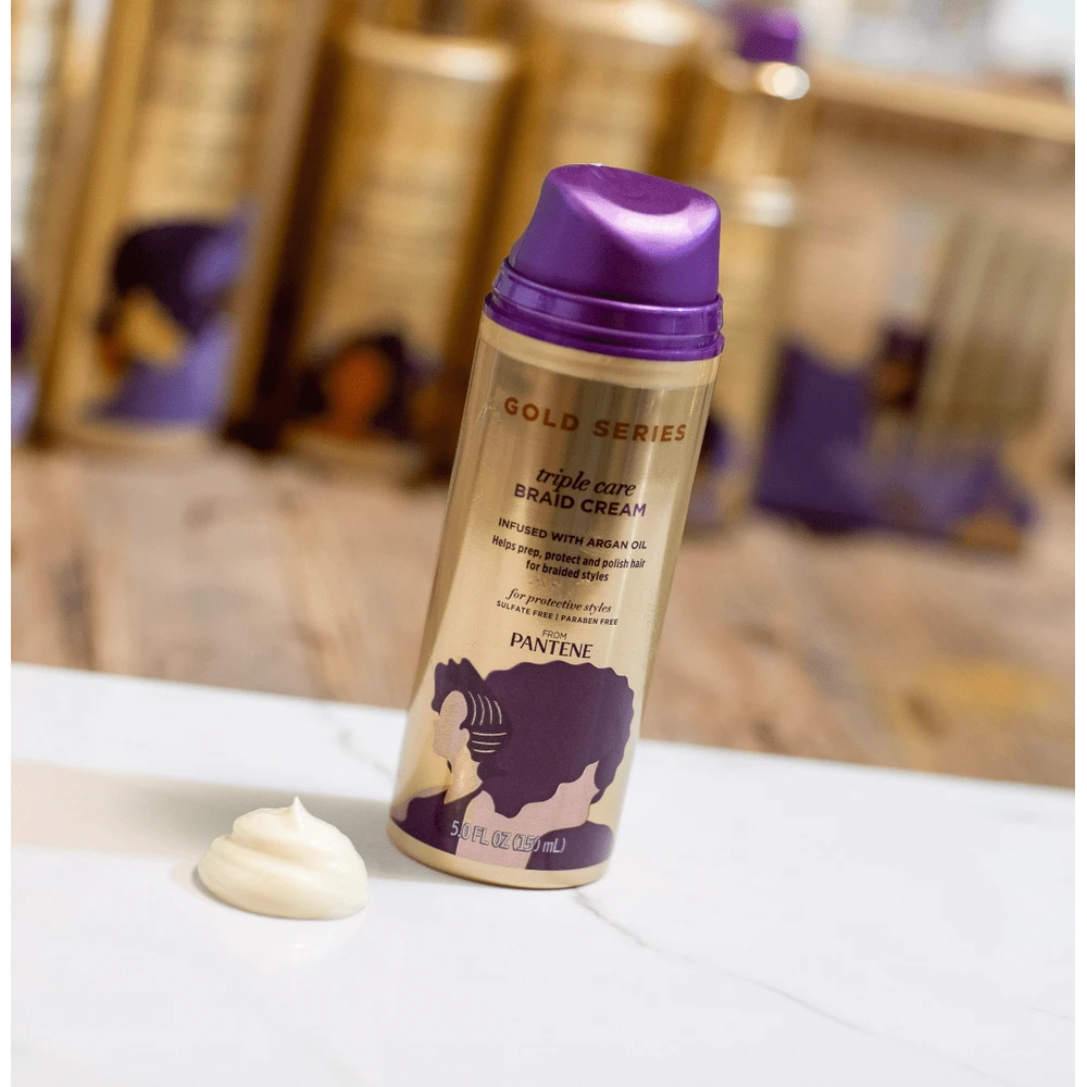 Pantene Gold Series Triple Care Braid Cream - 5 Fl Oz 5 Pantene Gold Series Triple Care Braid Cream - 5 Fl Oz - Image 3