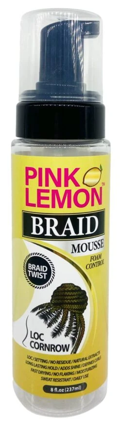 Pink Lemon Braid Mousse – Hold & Frizz Control 11 Pink Lemon Braid Mousse – Hold & Frizz Control -Beauty Exchanges pink lemon braid mousse hold frizz control 919955