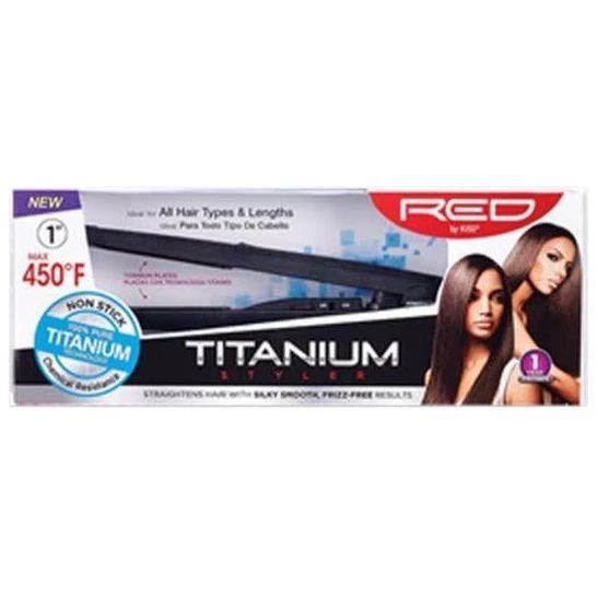 Red By Kiss 1" Titanium Styler Flat Iron 4 Red By Kiss 1" Titanium Styler Flat Iron - Image 2