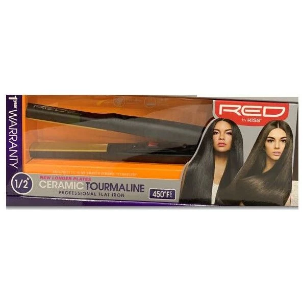 Red By Kiss 1/2" Ceramic Tourmaline Flat Iron 3 Red By Kiss 1/2" Ceramic Tourmaline Flat Iron