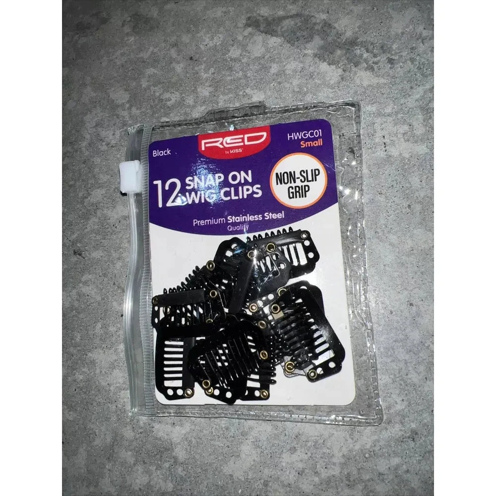 Red By Kiss 12 Pcs Snap-On Wig Clips - Small 4 Red By Kiss 12 Pcs Snap-On Wig Clips - Small - Image 2