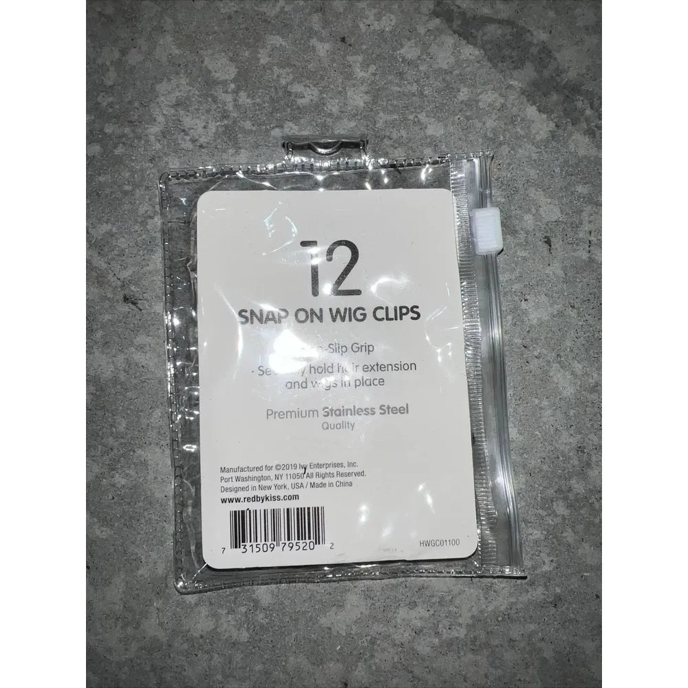 Red By Kiss 12 Pcs Snap-On Wig Clips - Small 5 Red By Kiss 12 Pcs Snap-On Wig Clips - Small - Image 3