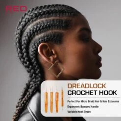 Red By Kiss 2 Hook Crochet Needle – 0.75 Mm 10 Red By Kiss 2 Hook Crochet Needle – 0.75 Mm -Beauty Exchanges red by kiss 2 hook crochet needle 075 mm wt42 speed precision for locs crochet styles 896365