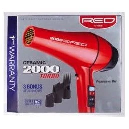 Red By Kiss 2500 Ceramic Turbo AC Blow Dryer 3 Red By Kiss 2500 Ceramic Turbo AC Blow Dryer