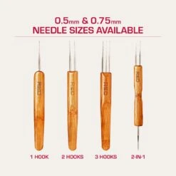 Red By Kiss 3 Hook Crochet Needle – 0.75 Mm -Beauty Exchanges red by kiss 3 hook crochet needle 075 mm wt43 ultimate speed for locs crochet braids 657564
