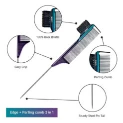 Red By Kiss 3-in-1 Edge & Parting Comb -Beauty Exchanges red by kiss 3 in 1 edge parting comb 245411