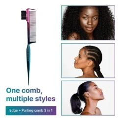Red By Kiss 3-in-1 Edge & Parting Comb -Beauty Exchanges red by kiss 3 in 1 edge parting comb 299559