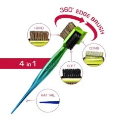 Red By Kiss 360 Edge Brush – 4-in-1 Styler 10 Red By Kiss 360 Edge Brush – 4-in-1 Styler -Beauty Exchanges red by kiss 360 edge brush 4 in 1 styler hh101 for baby hairs edges precision styling 548234