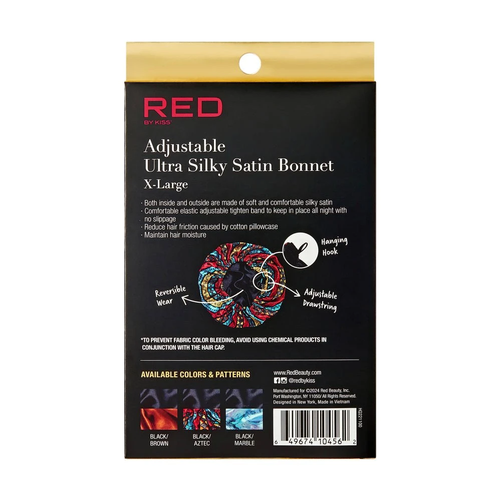 Red By Kiss Adjustable Ultra Silky Satin Bonnet – X-Large 11 Red By Kiss Adjustable Ultra Silky Satin Bonnet – X-Large - Image 9