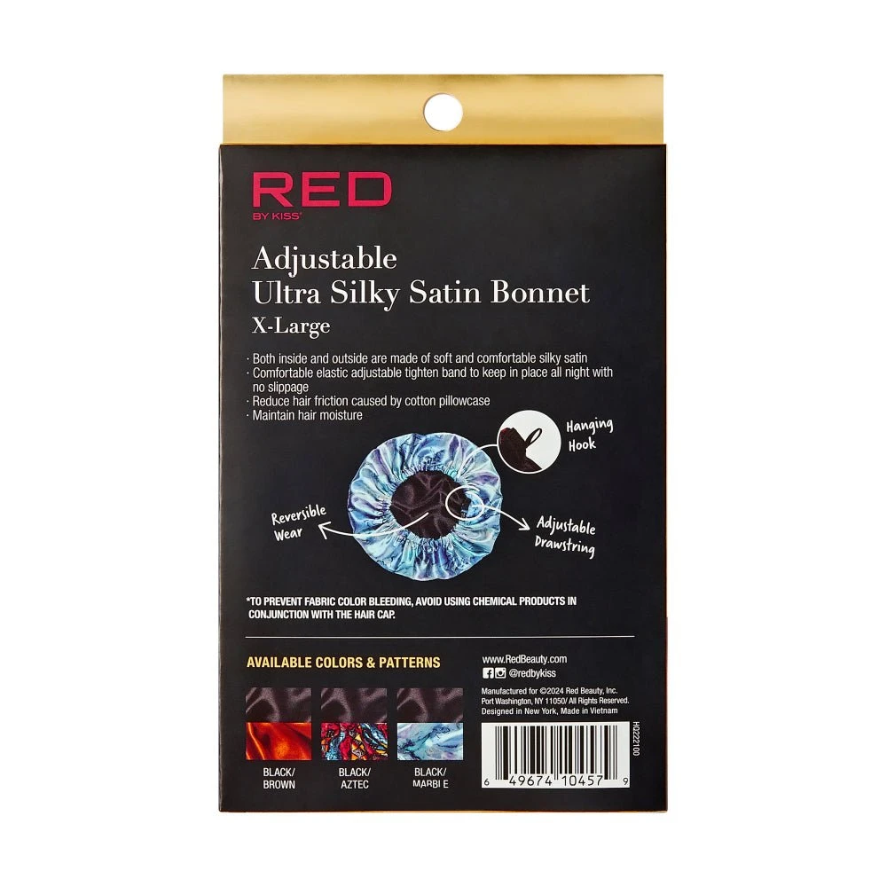 Red By Kiss Adjustable Ultra Silky Satin Bonnet – X-Large 15 Red By Kiss Adjustable Ultra Silky Satin Bonnet – X-Large - Image 13