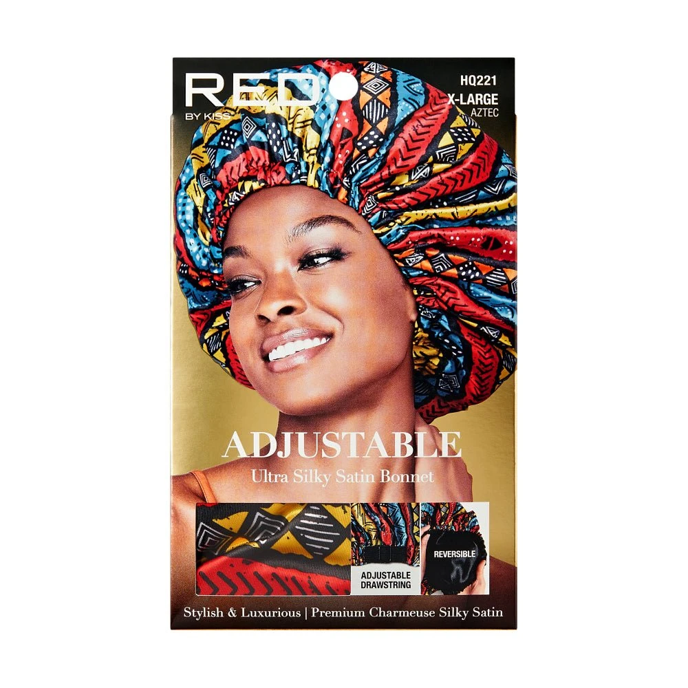 Red By Kiss Adjustable Ultra Silky Satin Bonnet – X-Large 4 Red By Kiss Adjustable Ultra Silky Satin Bonnet – X-Large - Image 2